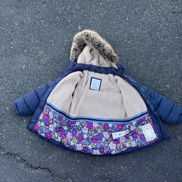 FatFace Young Crew puffer winter coat fur hood lining IS removable. - Picture 5 of 6